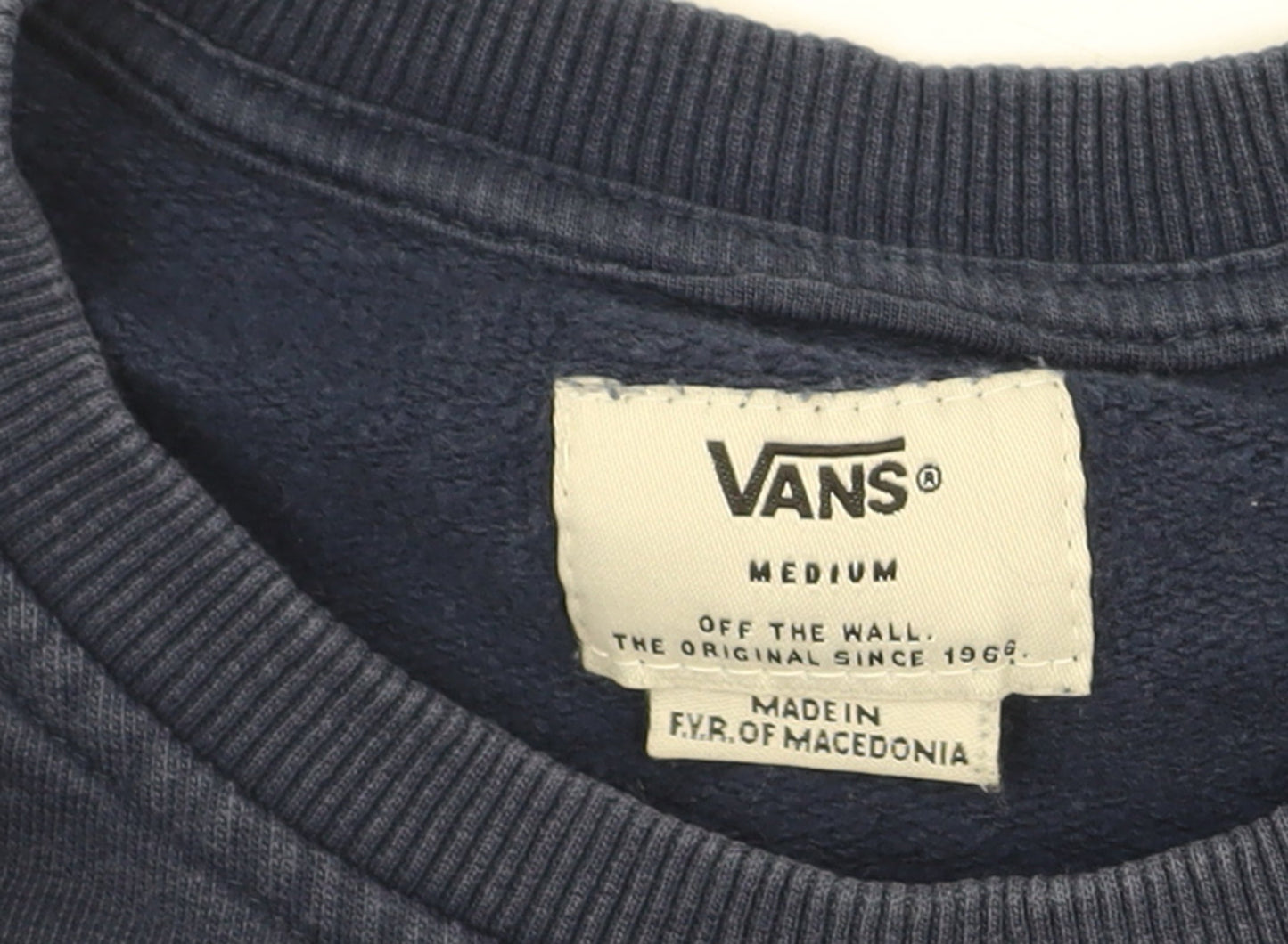 Womens UK Size M VANS Blue Pullover Sweatshirt