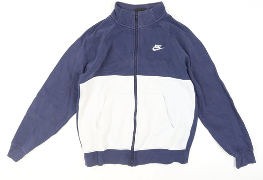 Womens UK Size M Nike Blue Full Zip Hoodie