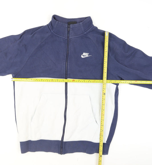 Womens UK Size M Nike Blue Full Zip Hoodie