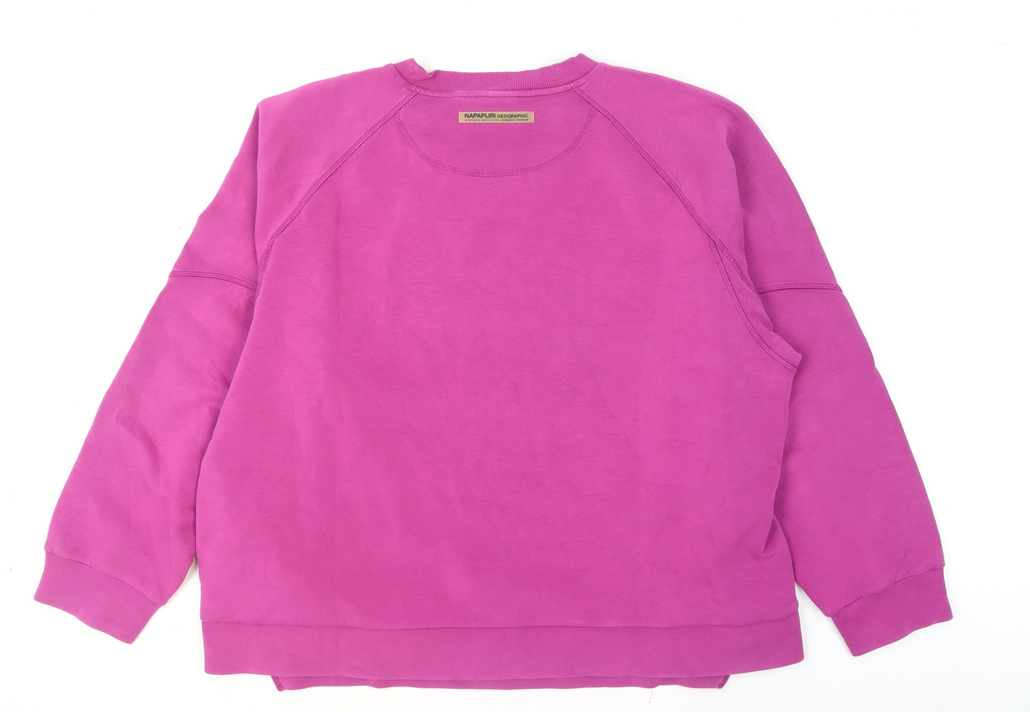Womens UK Size L Napapijri Pink Pullover Sweatshirt