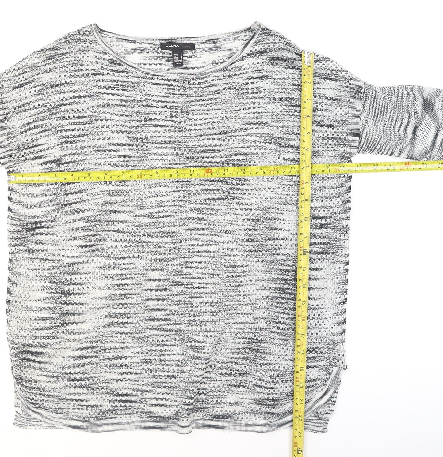 Womens UK Size 12 Mango Grey Pullover Jumper