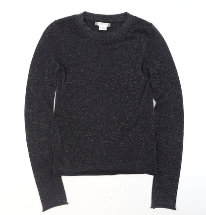 Womens UK Size XS Cooperative Black Pullover Jumper