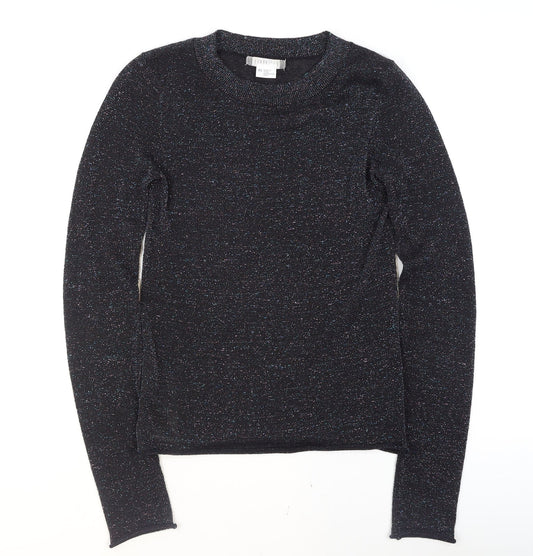 Womens UK Size XS Cooperative Black Pullover Jumper