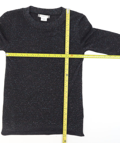 Womens UK Size XS Cooperative Black Pullover Jumper