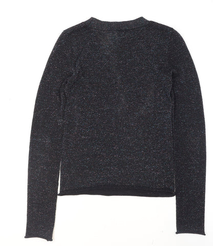 Womens UK Size XS Cooperative Black Pullover Jumper