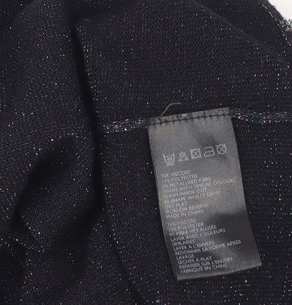 Womens UK Size XS Cooperative Black Pullover Jumper