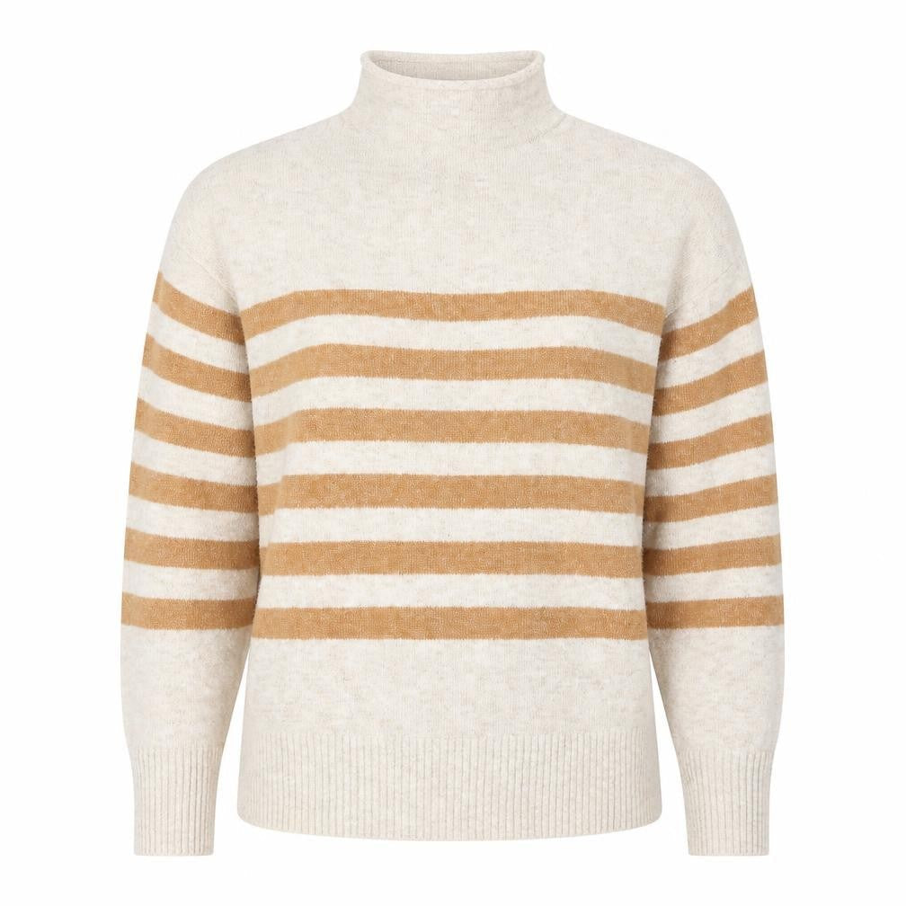 Womens UK Size M Lands' End Beige Pullover Jumper
