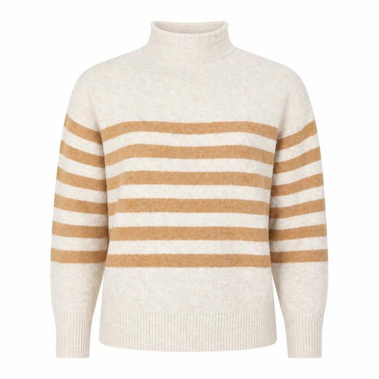 Womens UK Size M Lands' End Beige Pullover Jumper