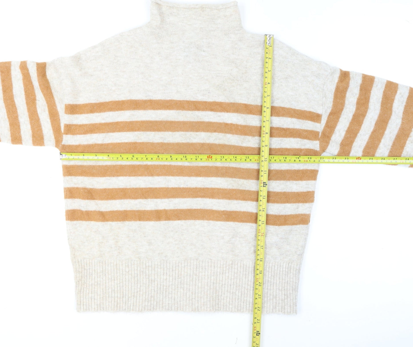 Womens UK Size M Lands' End Beige Pullover Jumper