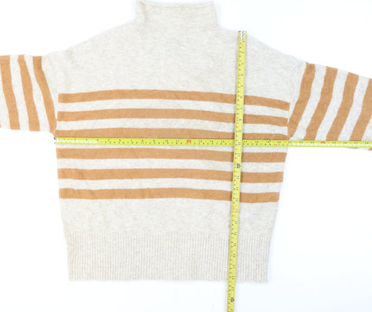 Womens UK Size M Lands' End Beige Pullover Jumper