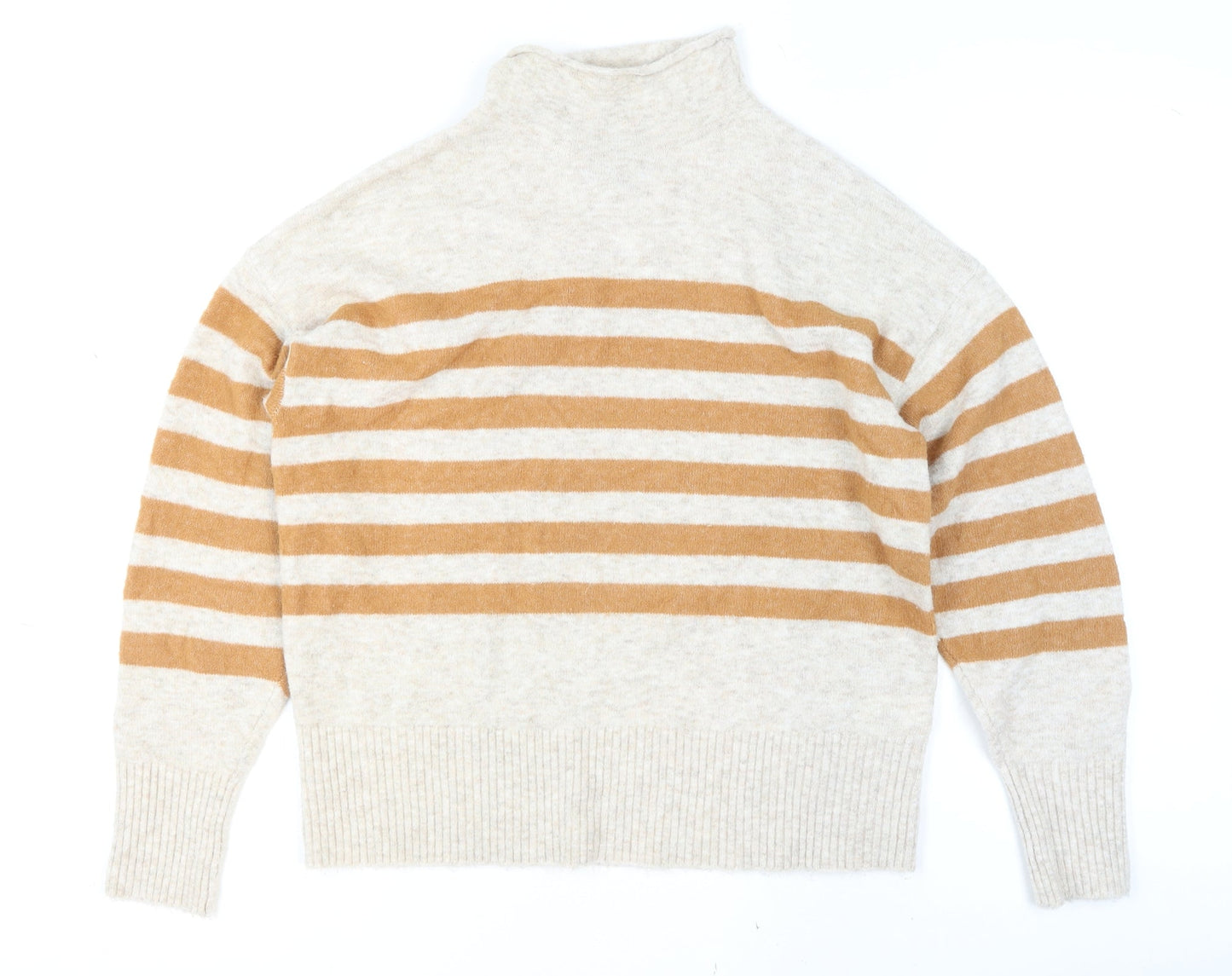 Womens UK Size M Lands' End Beige Pullover Jumper