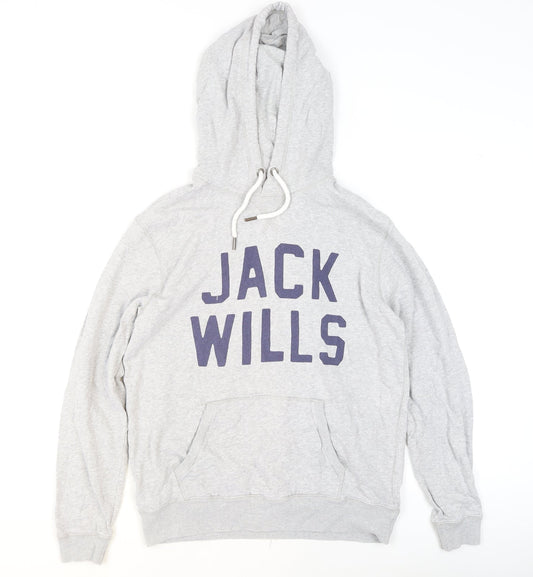 Mens UK Size XS Jack Wills Grey Pullover Hoodie