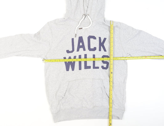 Mens UK Size XS Jack Wills Grey Pullover Hoodie