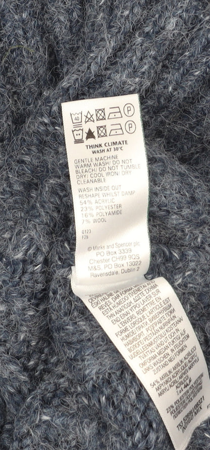 Womens UK Size S Marks and Spencer Blue Pullover Jumper