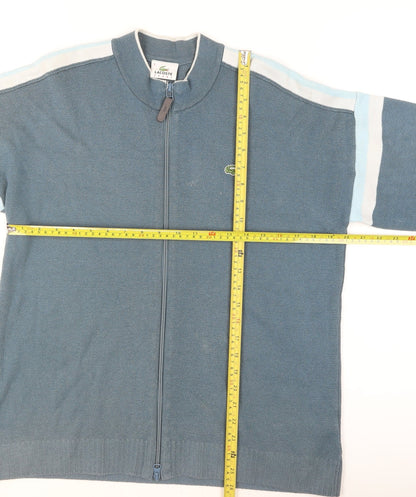 Mens UK Size L Lacoste Blue Full Zip Jumper