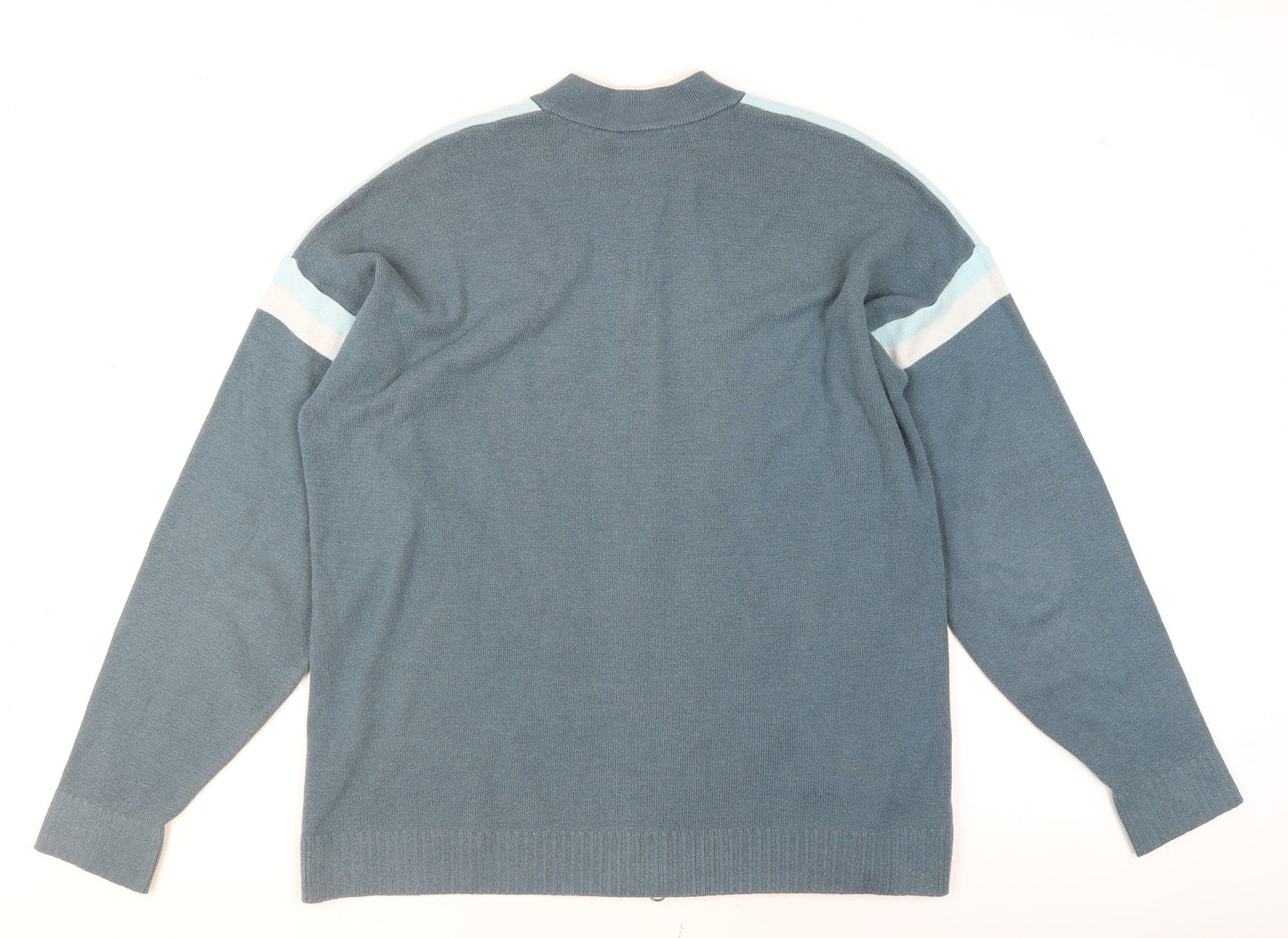 Mens UK Size L Lacoste Blue Full Zip Jumper