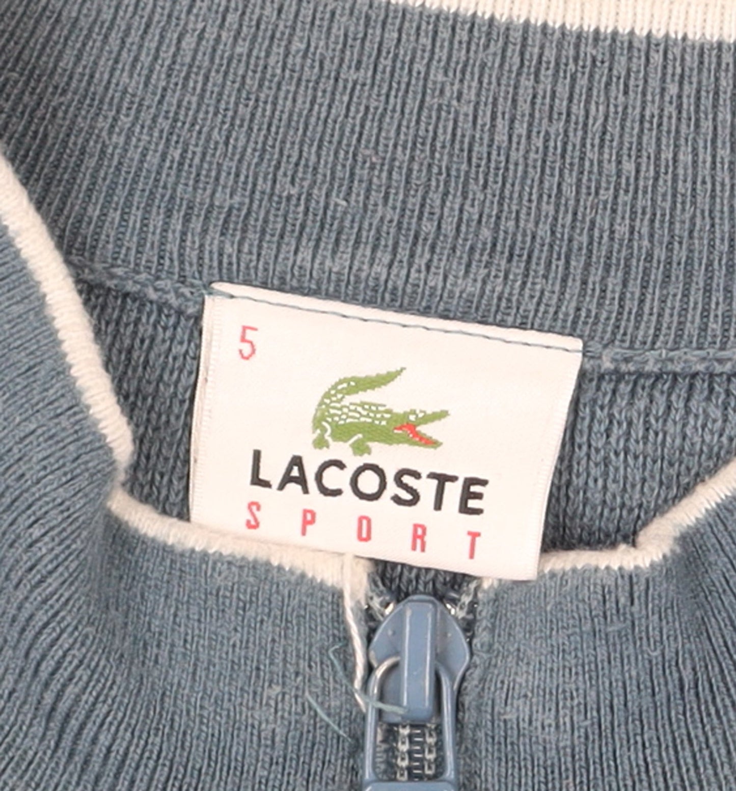 Mens UK Size L Lacoste Blue Full Zip Jumper