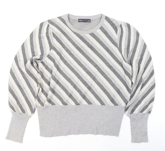 Womens UK Size 12 Marks and Spencer Grey Pullover Jumper