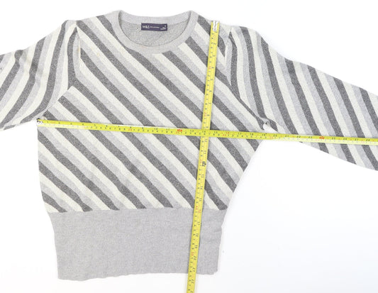 Womens UK Size 12 Marks and Spencer Grey Pullover Jumper