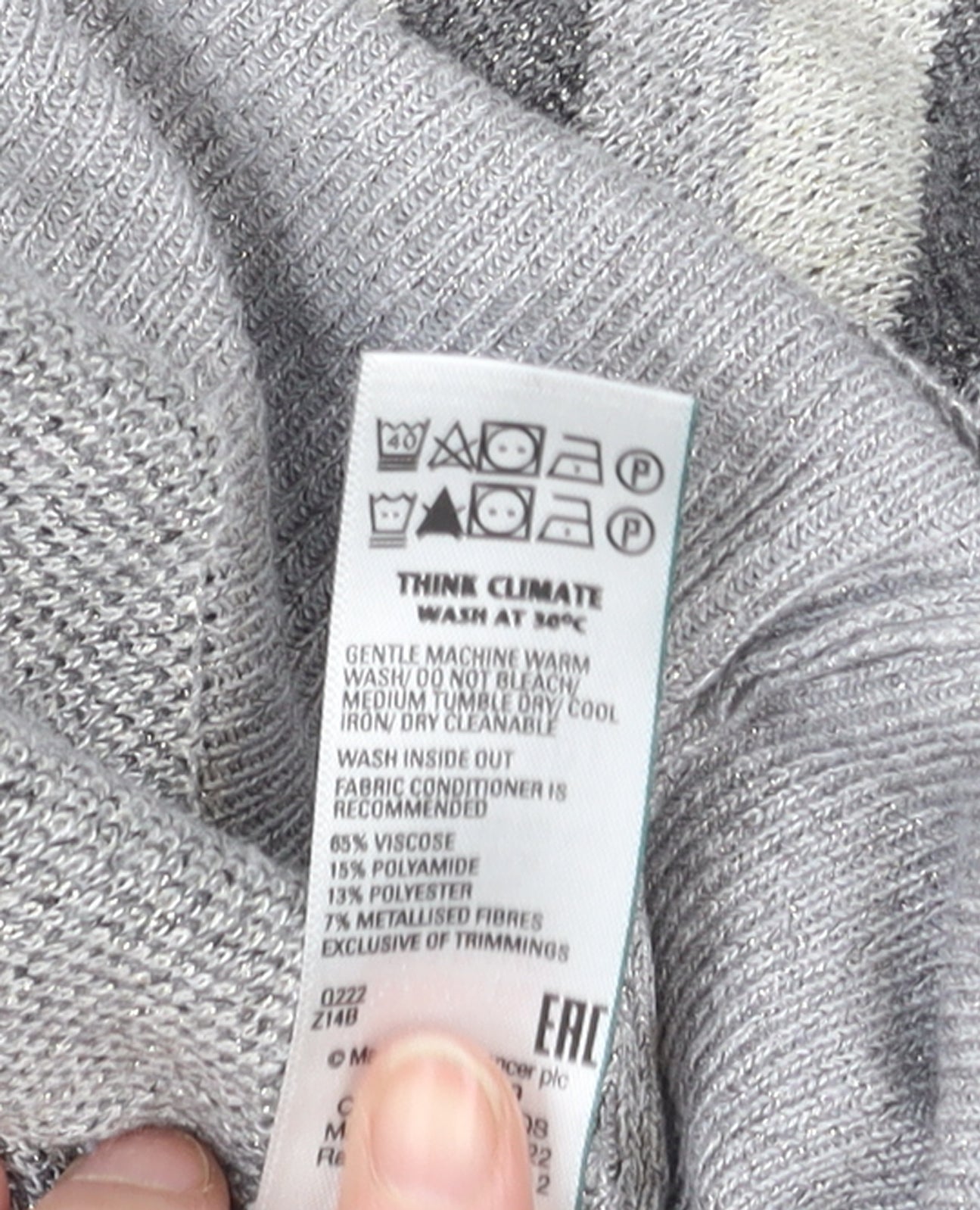 Womens UK Size 12 Marks and Spencer Grey Pullover Jumper