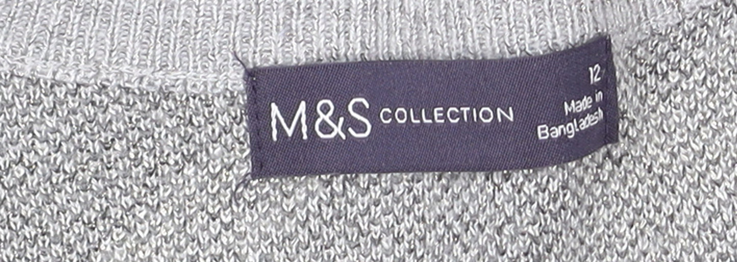 Womens UK Size 12 Marks and Spencer Grey Pullover Jumper