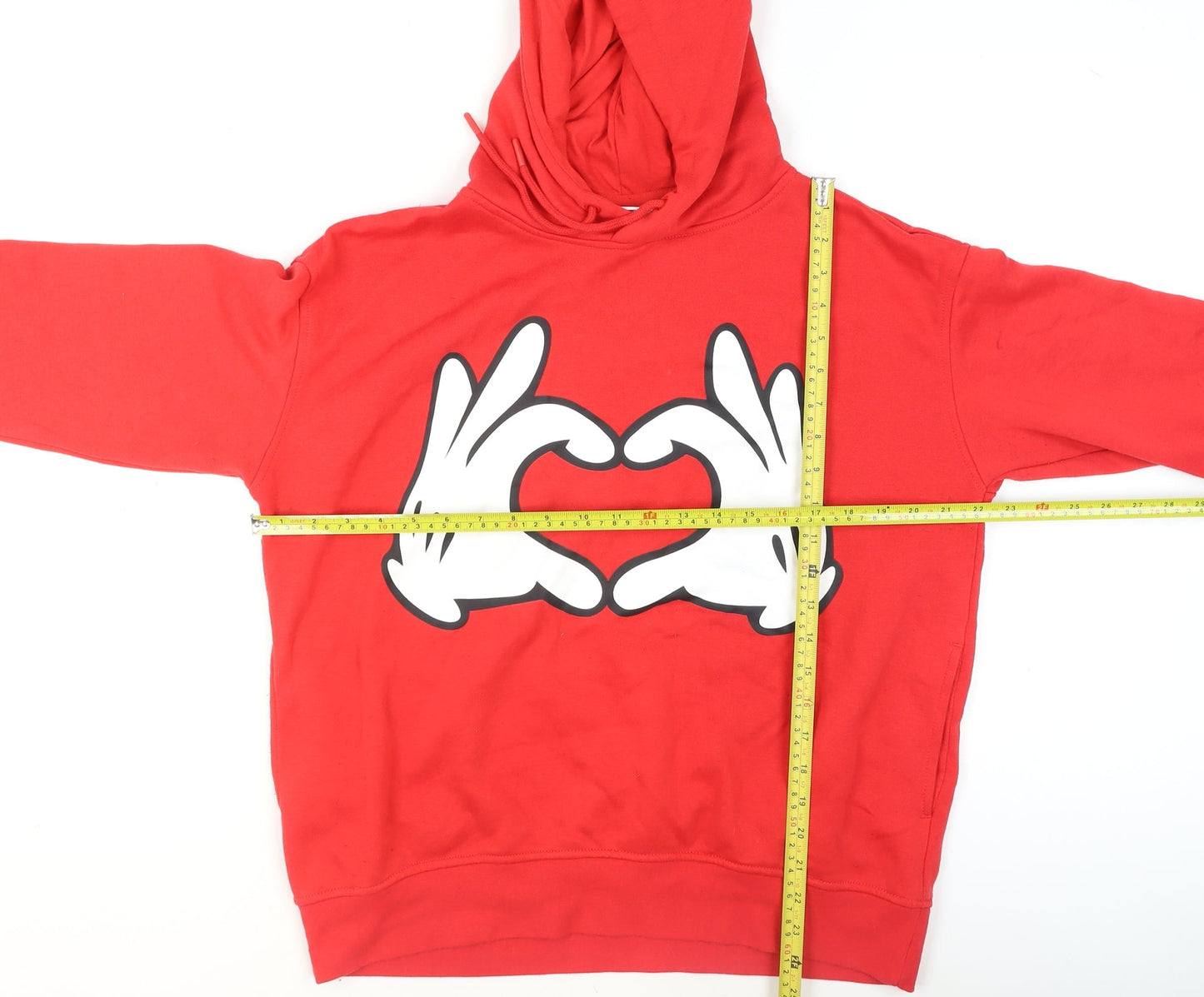 Womens UK Size S Disney Red Pullover Hoodie