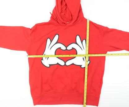 Womens UK Size S Disney Red Pullover Hoodie