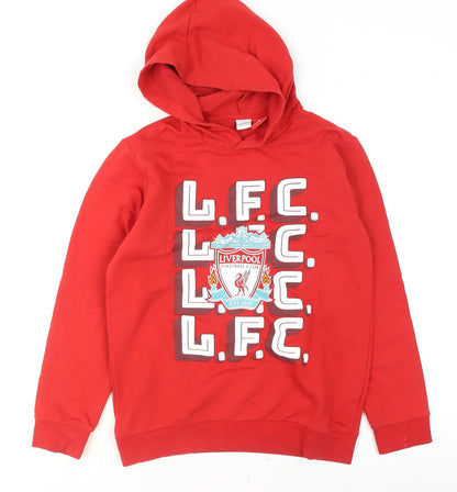 Boys UK Size 11-12 Years LC Waikiki Red Pullover Hoodie