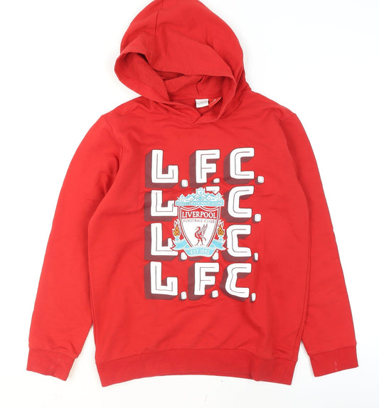 Boys UK Size 11-12 Years LC Waikiki Red Pullover Hoodie
