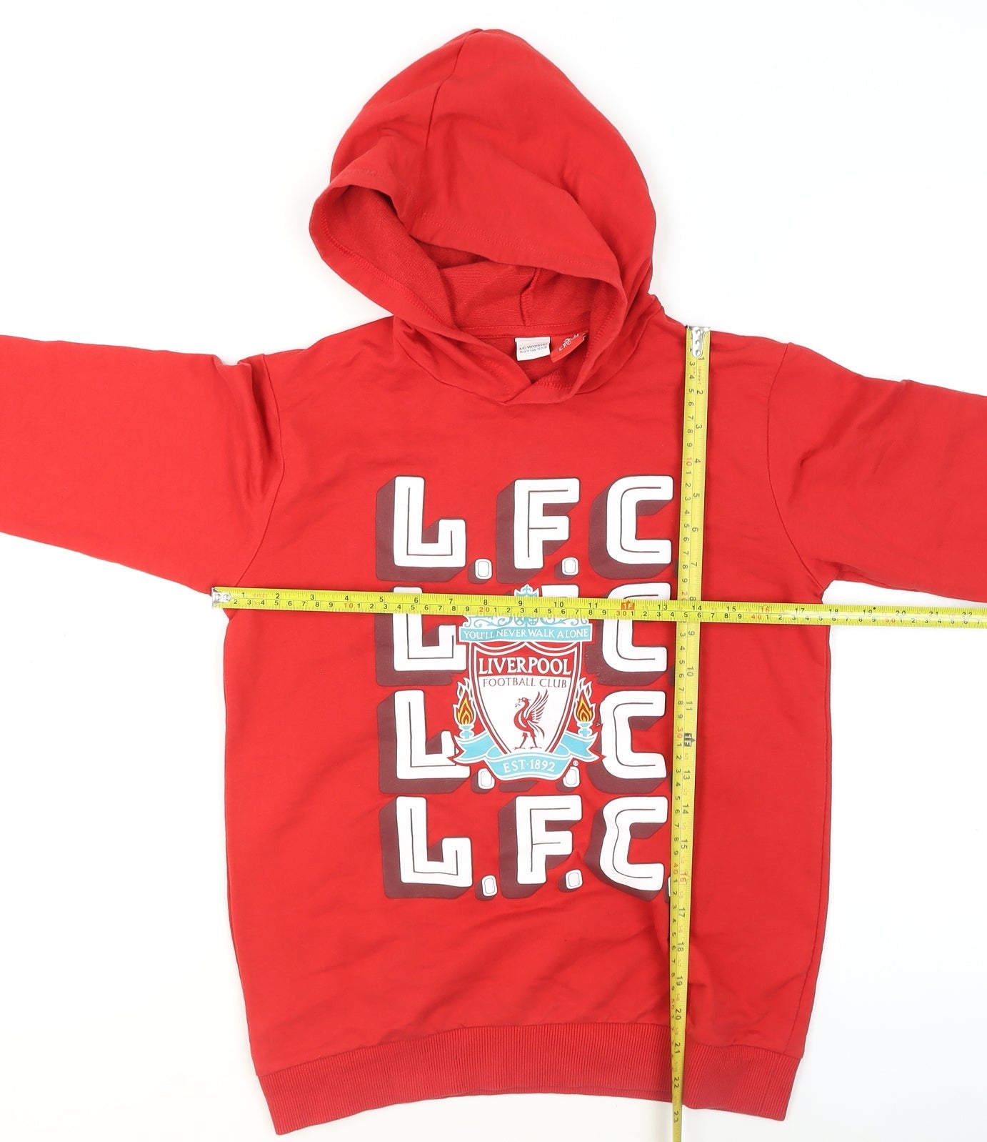 Boys UK Size 11-12 Years LC Waikiki Red Pullover Hoodie