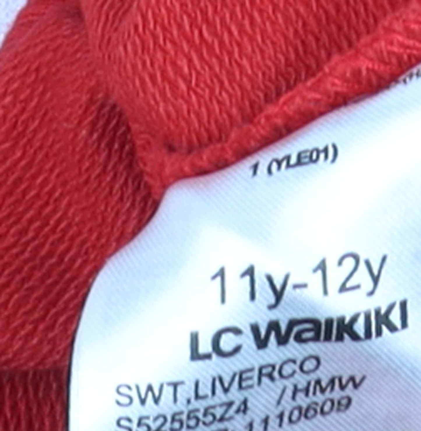 Boys UK Size 11-12 Years LC Waikiki Red Pullover Hoodie