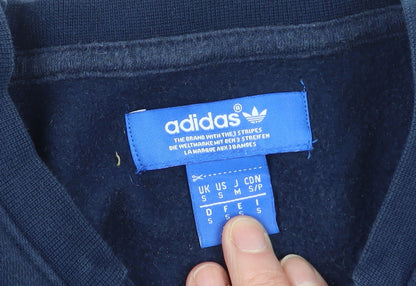 Mens UK Size S adidas Blue Pullover Sweatshirt