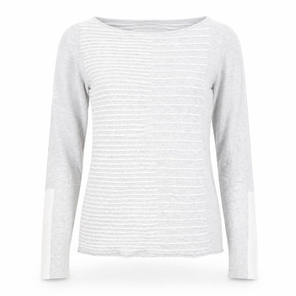 Mint Velvet Womens Grey Size 12 Boat Neck Striped Pullover Jumper