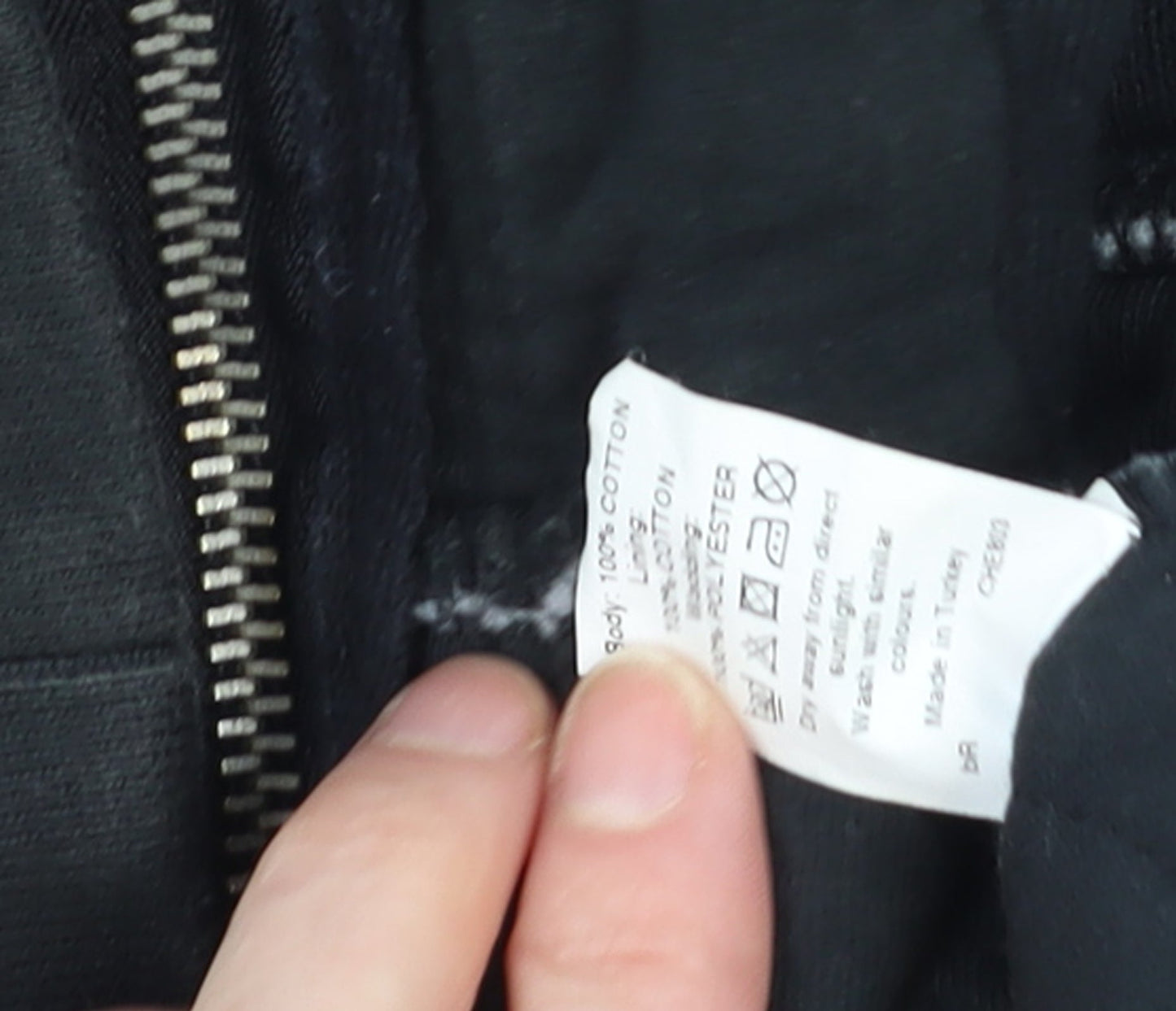 Mens UK Size M River Island Black Quilted Coat