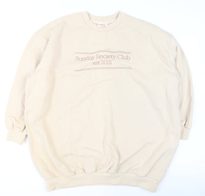 Womens UK Size 12 Showpo Beige Pullover Sweatshirt