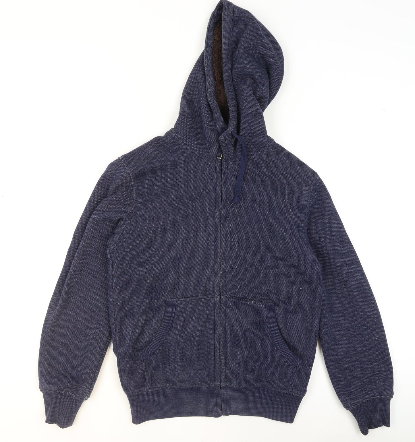 Mens UK Size S Uniqlo Blue Full Zip Hoodie