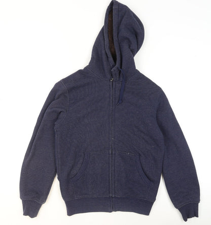 Mens UK Size S Uniqlo Blue Full Zip Hoodie