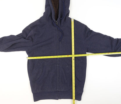 Mens UK Size S Uniqlo Blue Full Zip Hoodie