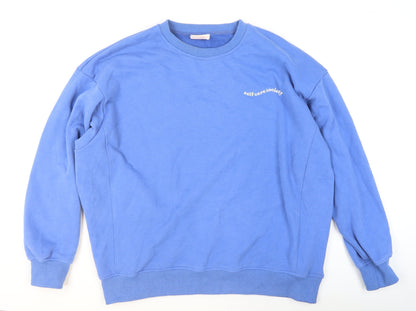 Womens UK Size L Showpo Blue Pullover Sweatshirt