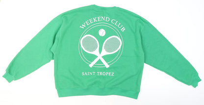 Womens UK Size 16 Yours Green Pullover Sweatshirt