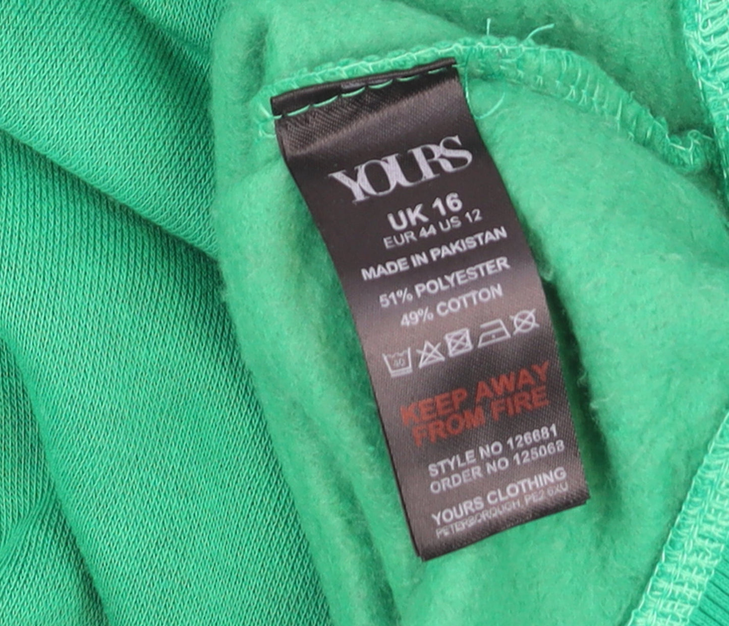 Womens UK Size 16 Yours Green Pullover Sweatshirt
