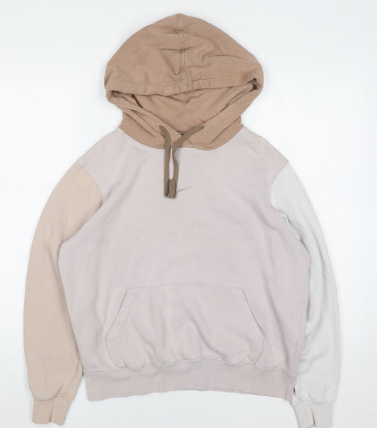 Womens UK Size XS Nike Beige Pullover Hoodie