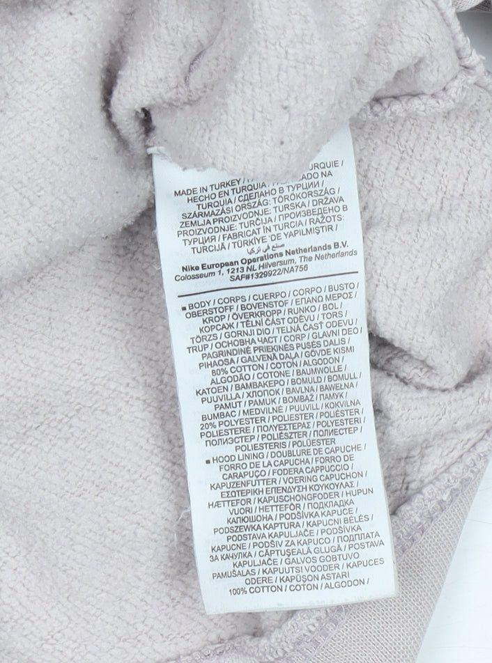 Womens UK Size XS Nike Beige Pullover Hoodie