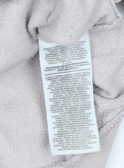 Womens UK Size XS Nike Beige Pullover Hoodie