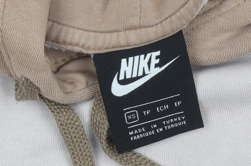 Womens UK Size XS Nike Beige Pullover Hoodie