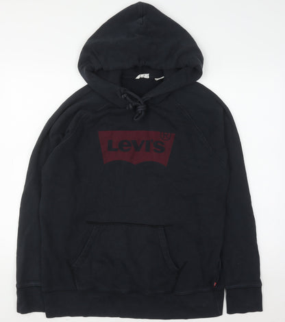 Mens UK Size L Levi's Black Pullover Hoodie