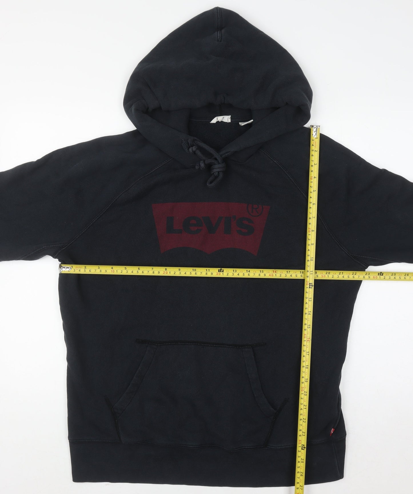 Mens UK Size L Levi's Black Pullover Hoodie