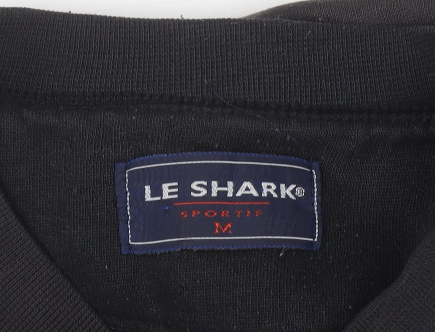 Mens UK Size M Le Shark Black Pullover Sweatshirt