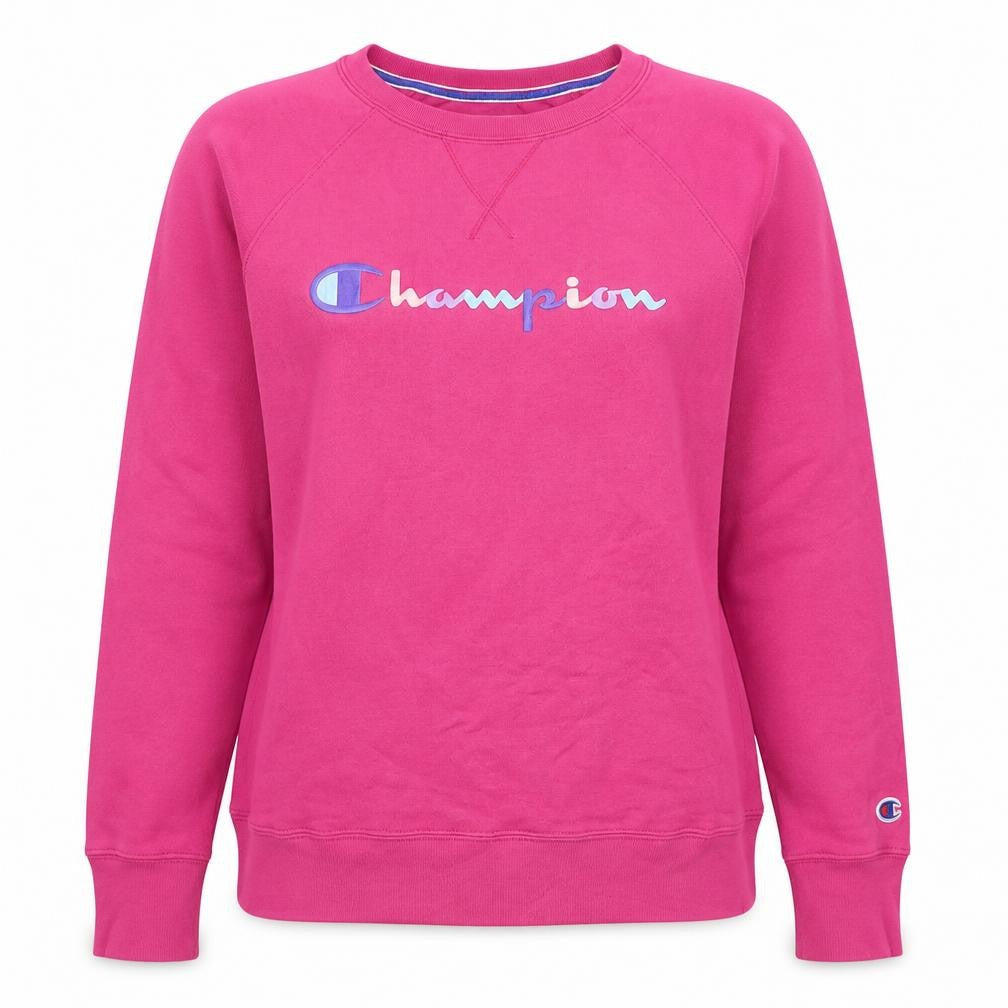 Womens UK Size M Champion Pink Pullover Sweatshirt