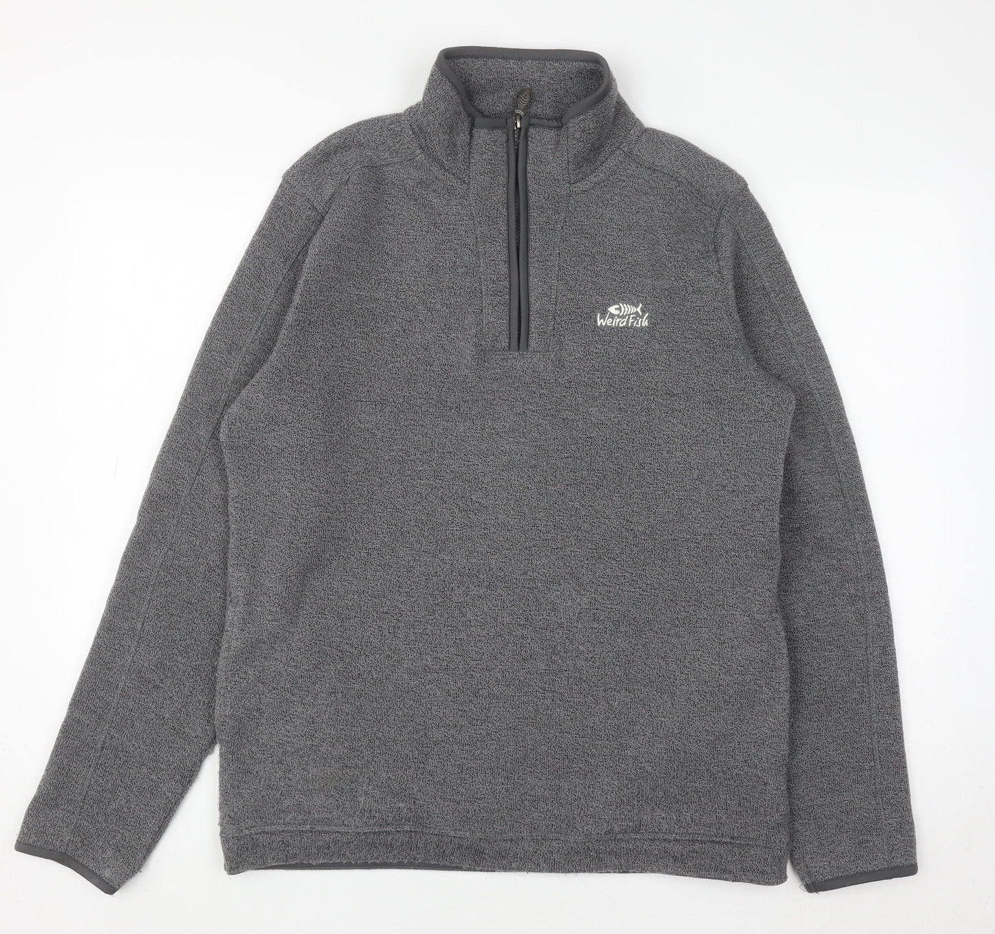Mens UK Size M Weird Fish Grey Pullover Sweatshirt